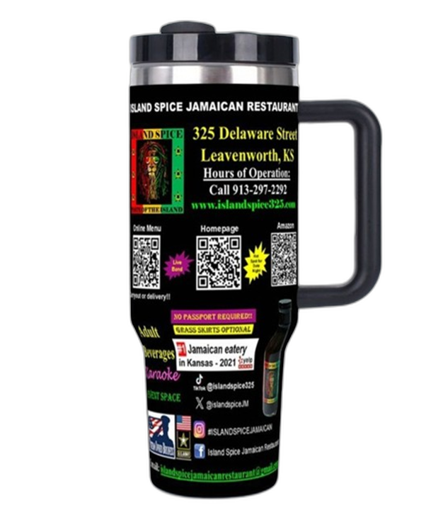 Island Spice 40oz Insulated Tumbler — Jamaican brand merchandise